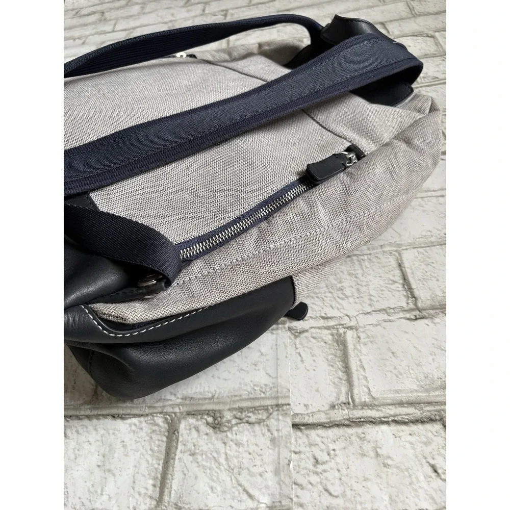 Skagen Kroyer backpack gray herringbone With Blue Leather